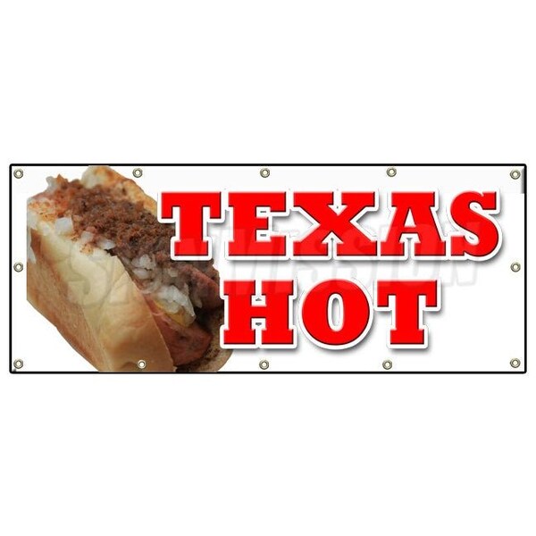 TEXAS HOT BANNER SIGN weiner hot dog sign franks